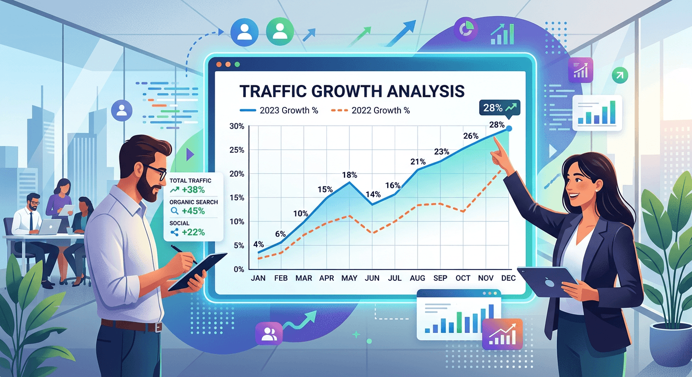Signs your website audit efforts are working — rising organic traffic and improving rankings over time
